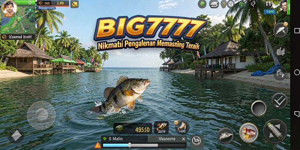 Tampilan gameplay <strong>BIG777</strong> yang menarik dan realistis saat memancing.