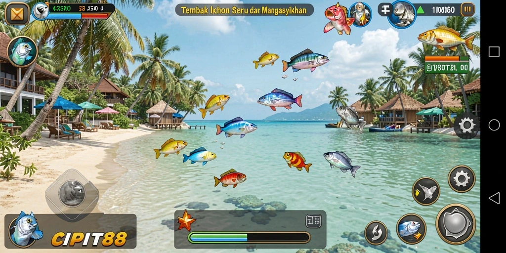 Gameplay seru dari CIPIT88 dalam menangkap ikan.