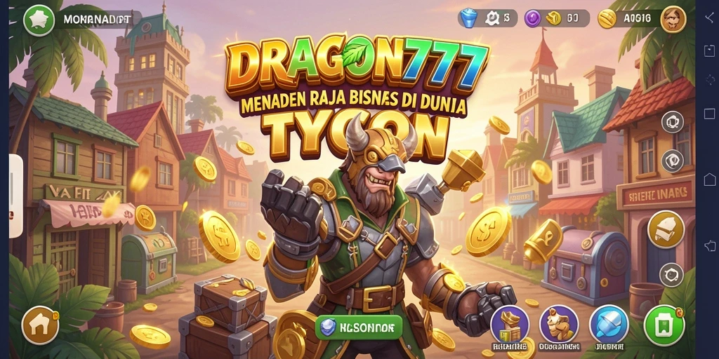 Screenshot gameplay <strong>DRAGON777</strong> menampilkan aksi membangun bisnis yang seru.