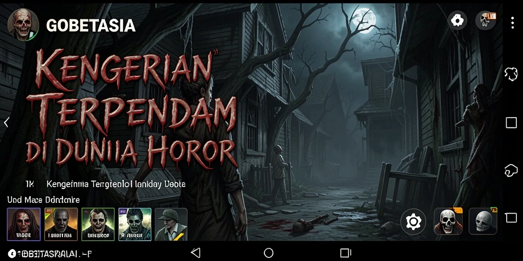 Screenshot utama GOBETASIA menampilkan nuansa gameplay yang menyeramkan.