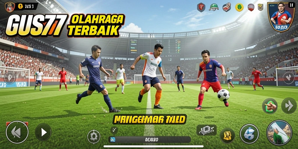 Screenshot utama GUS77 menunjukkan aksi seru dalam permainan olahraga.