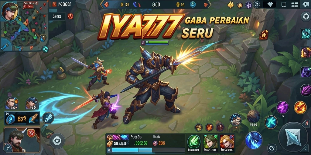 Tampilan gameplay IYA777 yang mendebarkan dalam pertarungan MOBA.