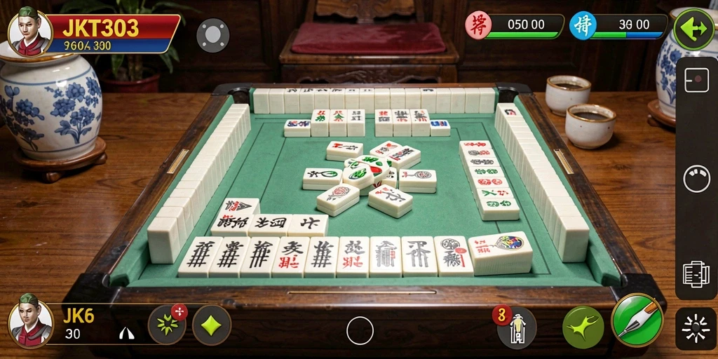 Tampilan screenshot <strong>JKT303</strong> yang menarik dengan gameplay Mahjong yang seru.