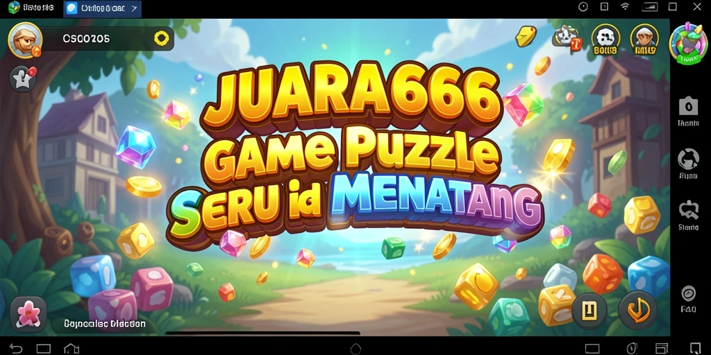 Screenshot menunjukkan gameplay puzzle yang penuh warna dan menantang.