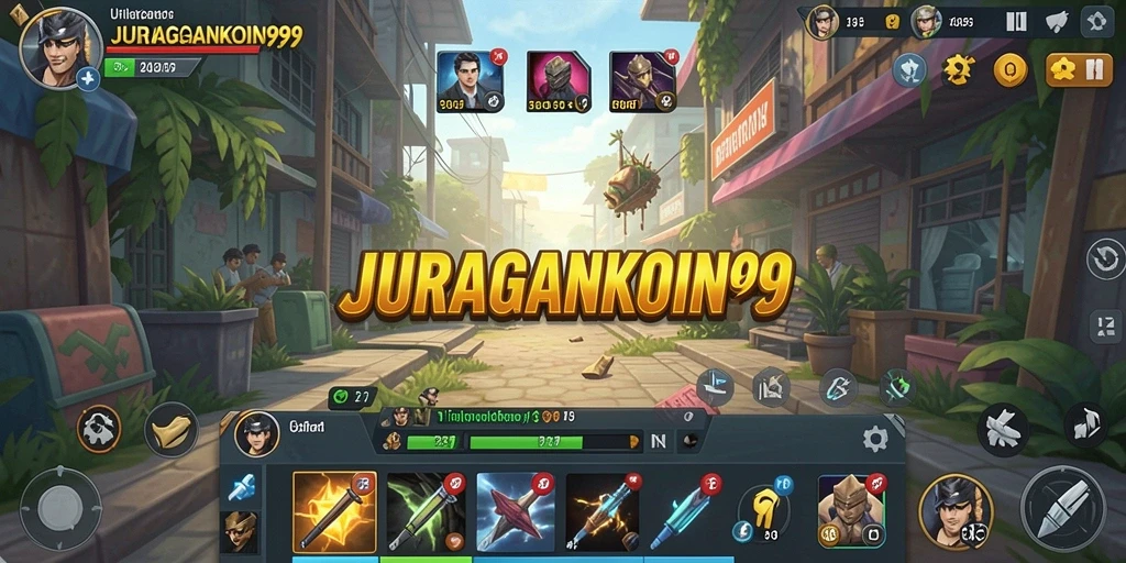 Screenshot utama JURAGANKOIN99 menampilkan fitur-fitur utilitas yang memudahkan pengguna.