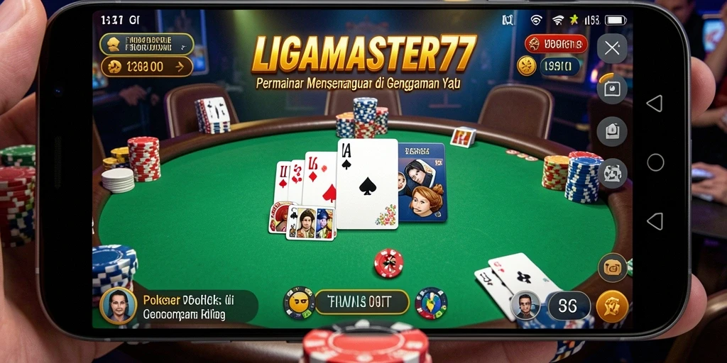 Screenshot gameplay seru LIGAMASTER77 dengan pemain berkompetisi.