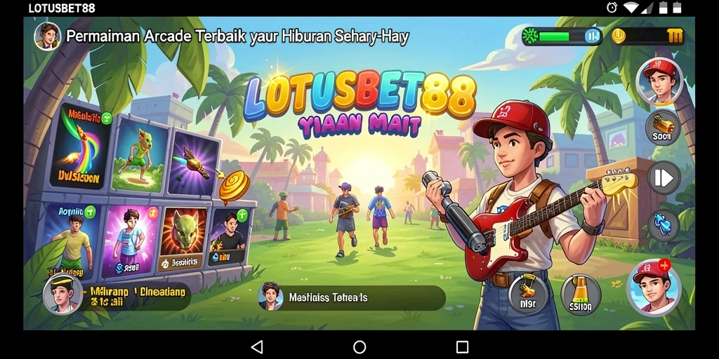 Tampilan gameplay LOTUSBET88 yang seru dan berwarna.