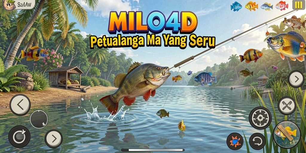 Tampilan gameplay seru di MILO4D dengan beragam ikan.