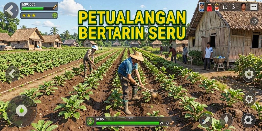 Screenshot MPO555 menampilkan gameplay seru bertani yang menarik.