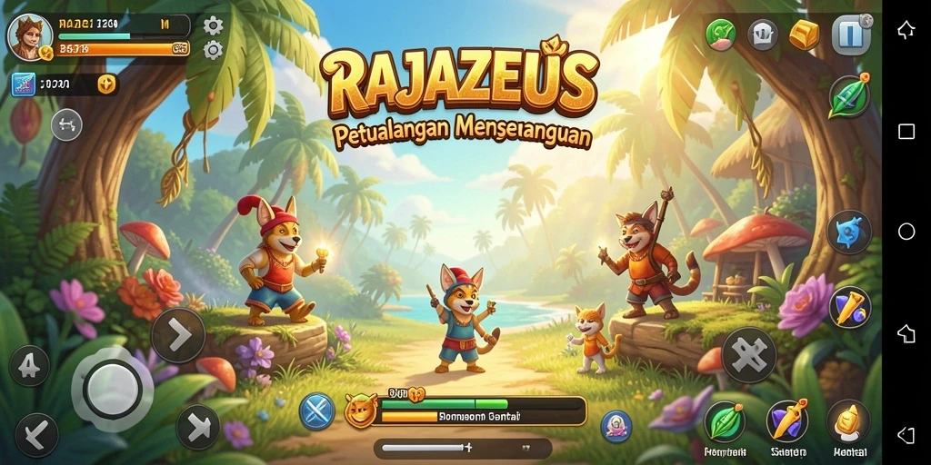 Menikmati gameplay menyenangkan di RAJAZEUS.