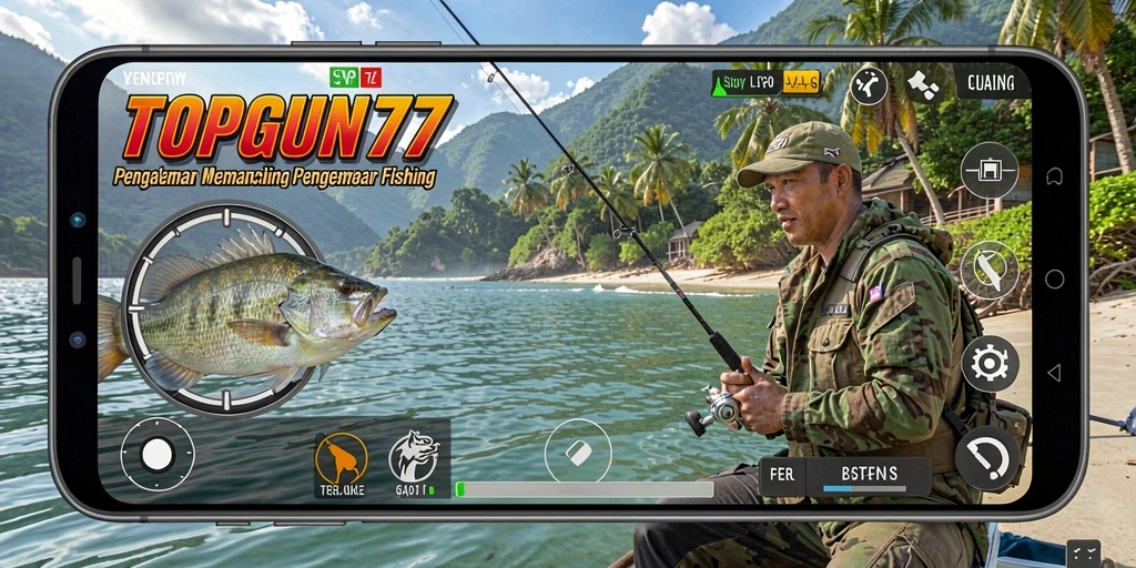 Gameplay seru dalam mengasah keterampilan memancing di TOPGUN77.