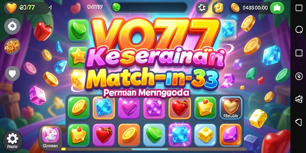 Tampilan gameplay seru dari game Match-3 VO777.