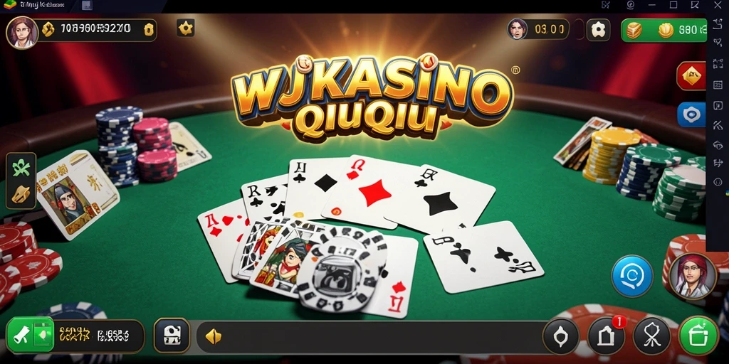 Tampilan menarik dari gameplay QiuQiu di WJKASINO.